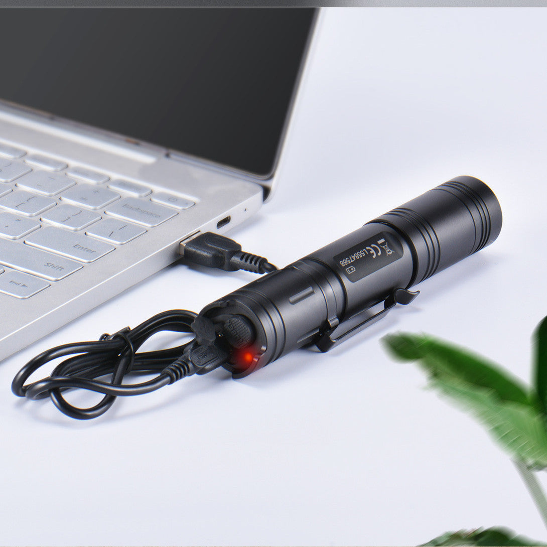 Illuminate Your Adventures with the Outdoor Camping USB Rechargeable Glare Flashlight